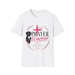 Prayer Warrior T-Shirt | Christian Cross, Inspirational Faith Design
