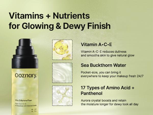 [Ooznary] 24/7 Dark Spot Care & Glass Skin Duo | Vita 3 Serum + Aurora Mist Set | Triple Vitamin Formula, Crystal Ceramide | Hyperpigmentation | Made in Korea