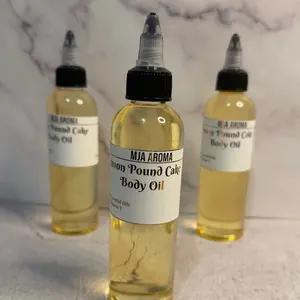 MJA Aroma Lemon Pound Cake Body Oil - Natural Essential Oils for Soft Skin & Aromatic Care