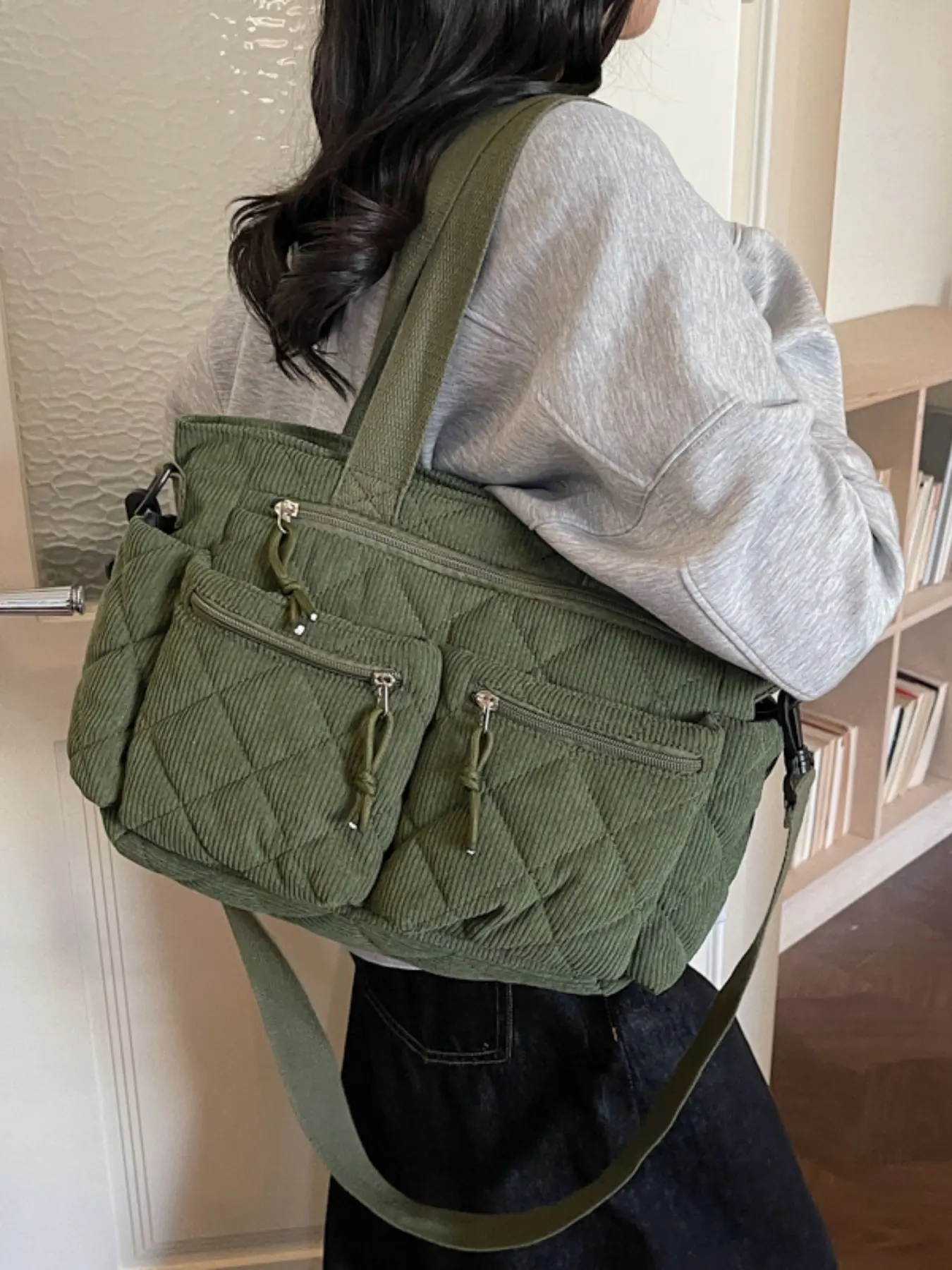 Green quilted pattern