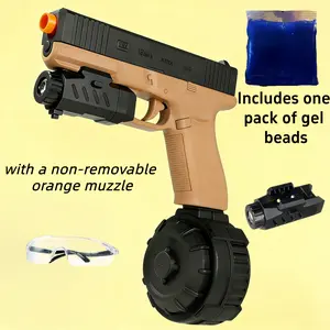 Electric Gel Ball Blaster Toy,with a non-removable orange muzzle