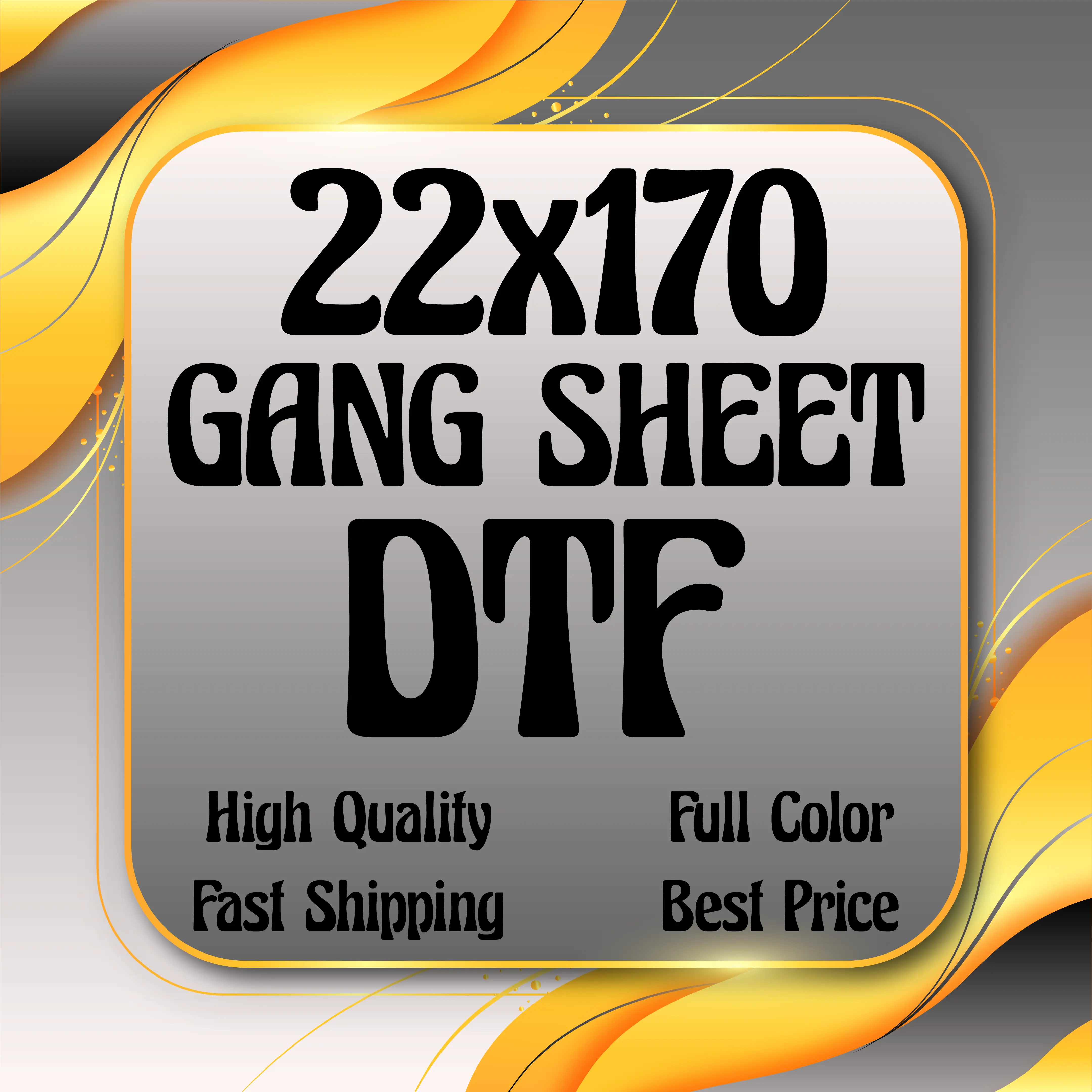 Custom DTF Transfers, DTF Print, DTF Prints, High-Quality Transfer, Full Color Prints, Custom 22x170 Gang Sheet DTF