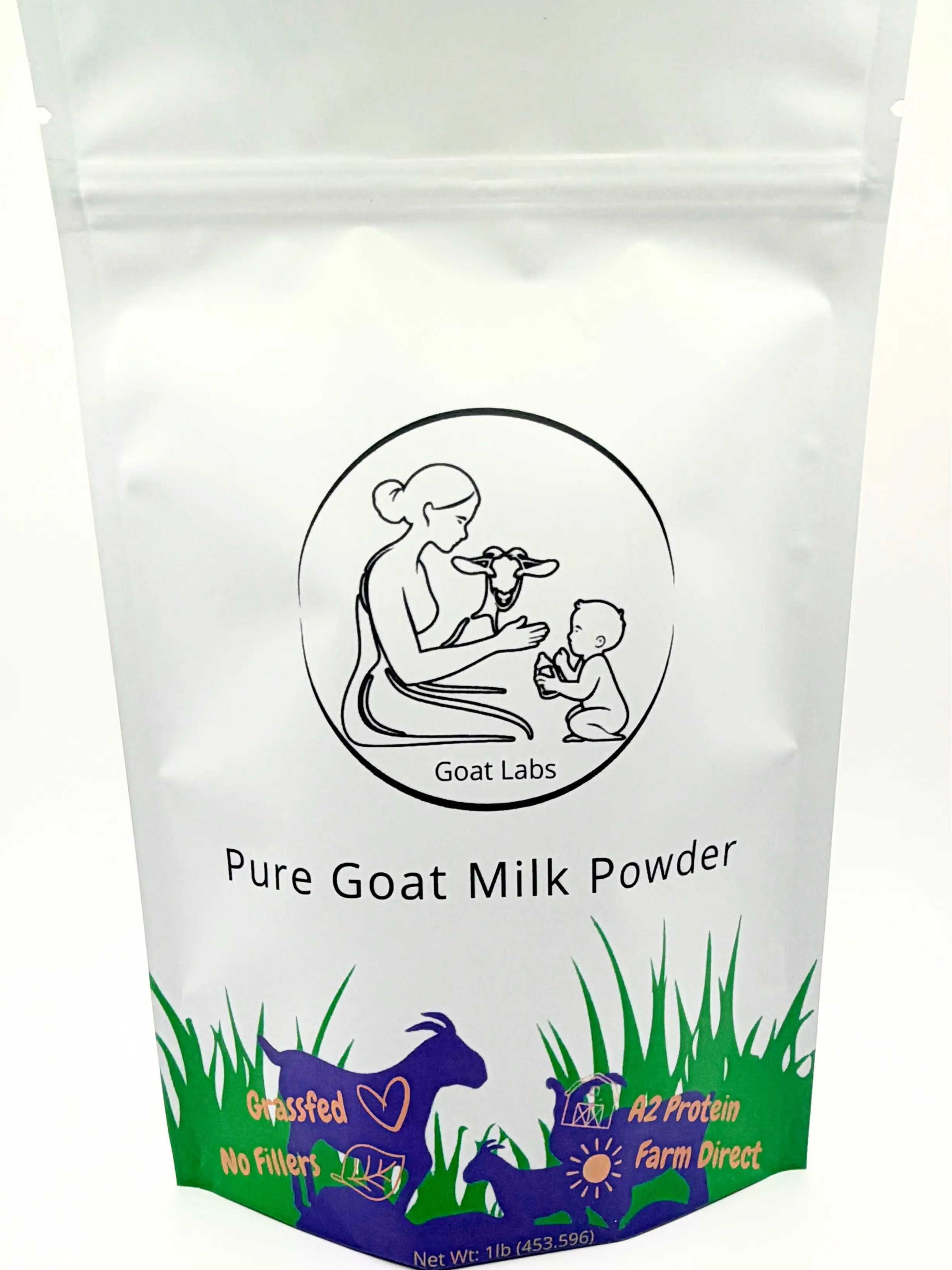 Pure Goat Milk Powder – 100% Grass-Fed, Single-Ingredient Whole Milk (1 lb / 16 oz) | Non-GMO, No Fillers, Easy Digesting