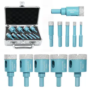 11pcs Dry Diamond Hole Saw Drill Bits Set,High-Quality,6/8/10/12/14/20/25/28/32/35/38mm Drill Bits for Ceramic Tile Marble Porcelain with Trangle Shank Thread,Diamond Core Drill Bits, Diamond Core Drill Bits Set Tool Accessories Cutting