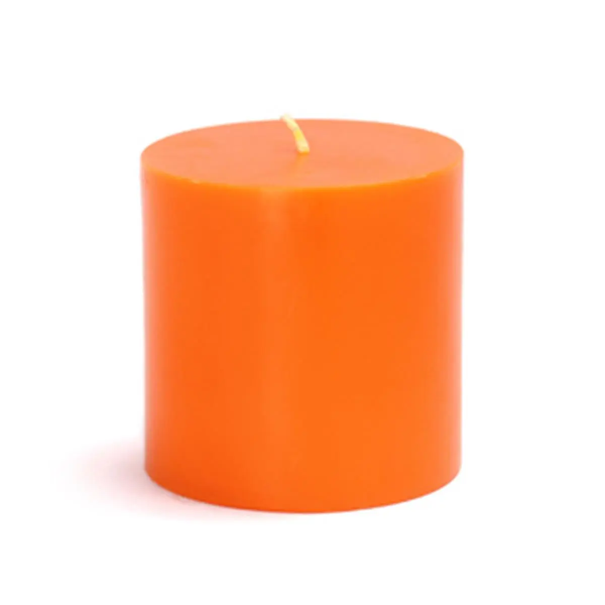 212 MAIN Pillar Candles, 12-Pack 3x3 in Orange Unscented Handpoured Cylinders, 40-Hour Burn for Wedding Decor, Home Decor & Camping Hiking Candlelight