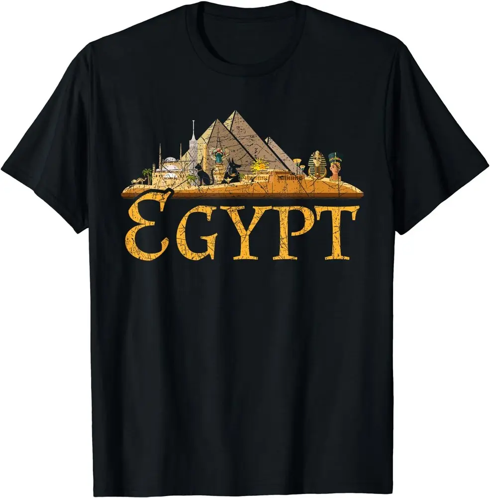 Vintage Egypt Graphic T-Shirt - Ancient Egyptian Civilization Tee - Pyramids & Pharaohs Design