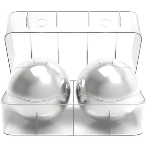 Stainless Steel Whiskey Balls (2XL/55mm) with Freezer Tray  | Whiskey Ice Rocks Chilling Stones, Metal Ice Cube Balls, Round Chilling Rocks (Not Solid)
