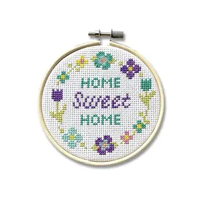 Spot Colors Home Sweet Home Counted Cross Stitch Kit
