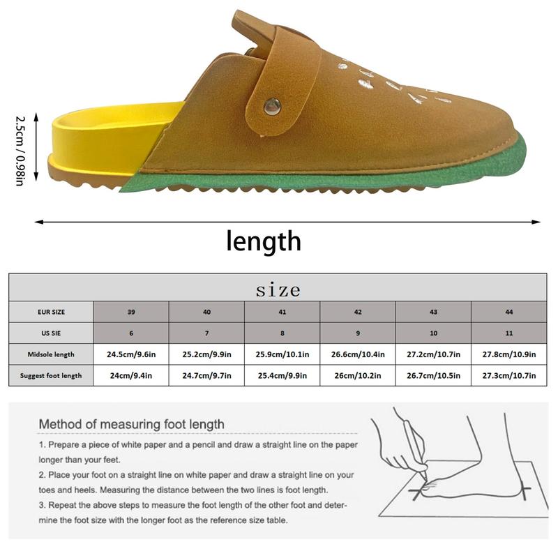 PU upper women's hamburger cowhide suede loafers, leather slippers, cork shoes, platform heels. They have arch support function, are comfortable and fashionable
