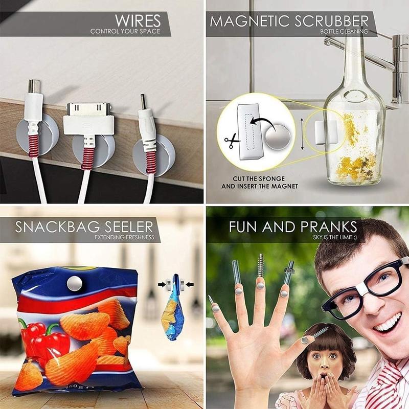 25 Pack Small Neodymium Magnets, Refrigerator Magnets – Strong Rare Earth Magnets for Whiteboard, Crafts, Kitchen Cabinet, Office & DIY Projects