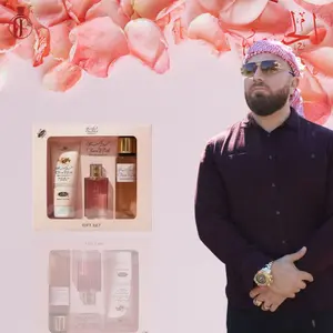 Habibi Valentine's Bundle | Al Rehab | Choco Musk Marshmallow Gift Set | 50 ml EDP + Shower Gel + Perfumed Spray | Eau De Parfum | Unisex Perfume Set | Marshmallow, Strawberry & Vanilla Notes