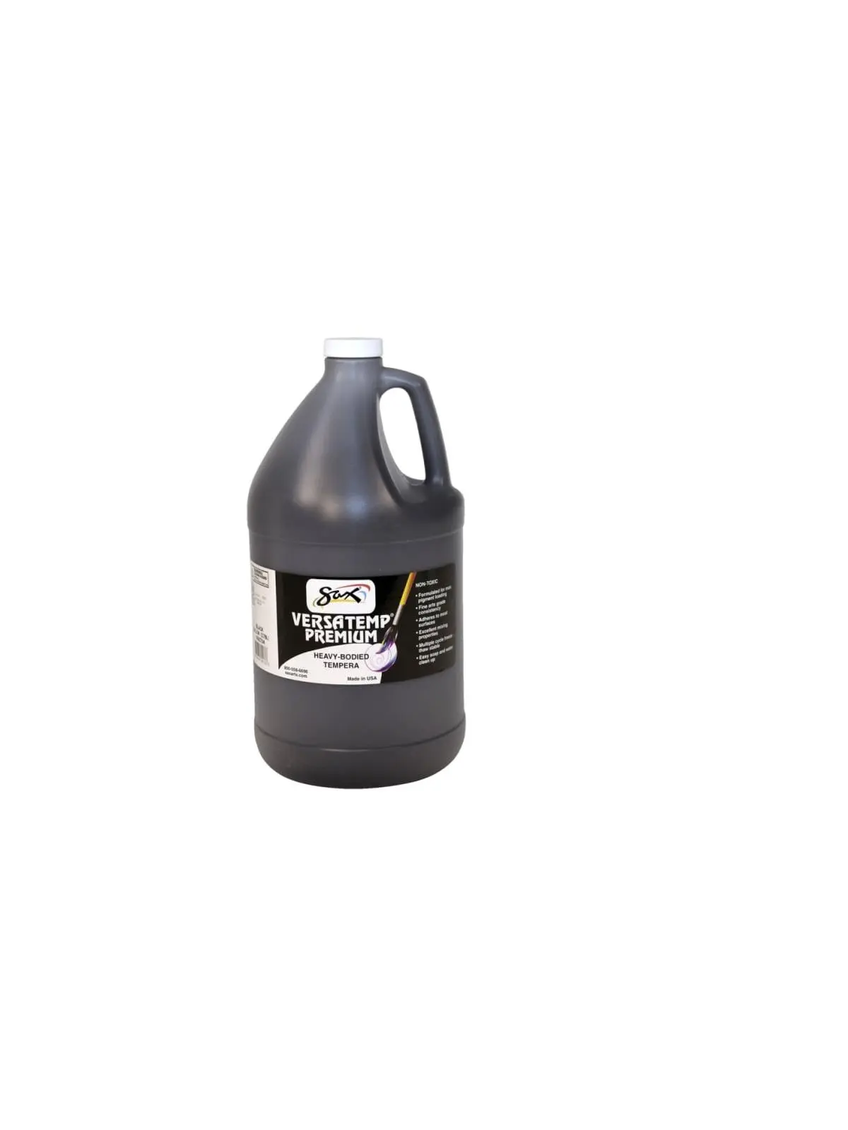 Chroma Acrylics 1592724 Versatemp Premium Heavy-Bodied Opaque Tempera Paint, Black