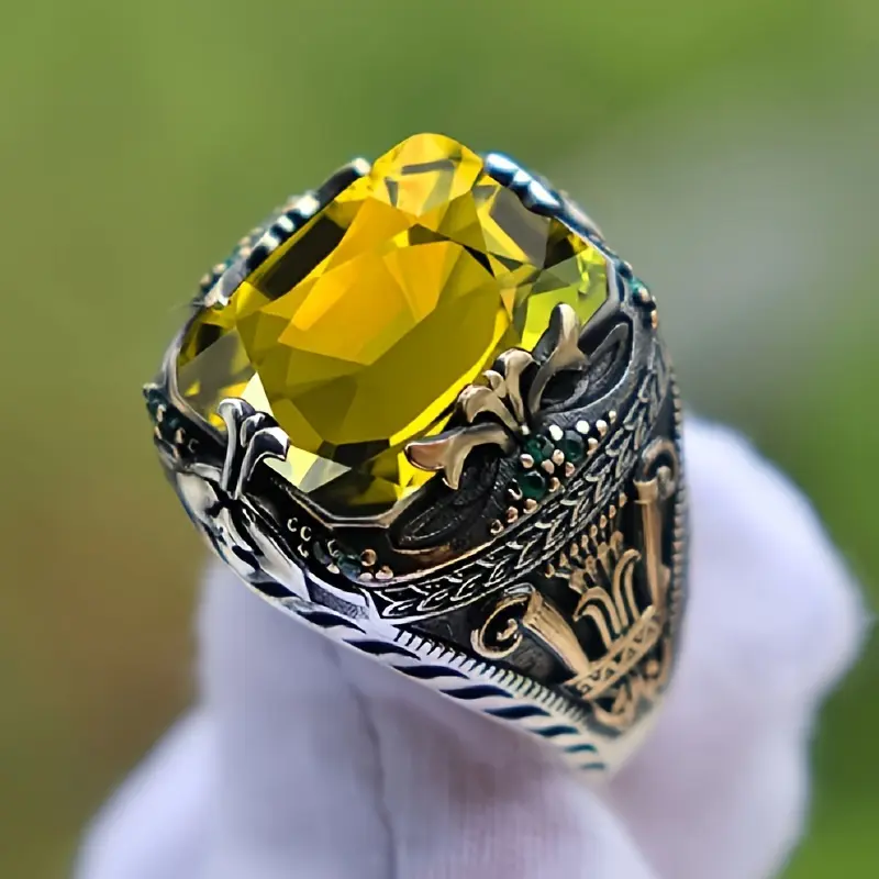 1 Pcs Luxury Square Ring - European and American Style 