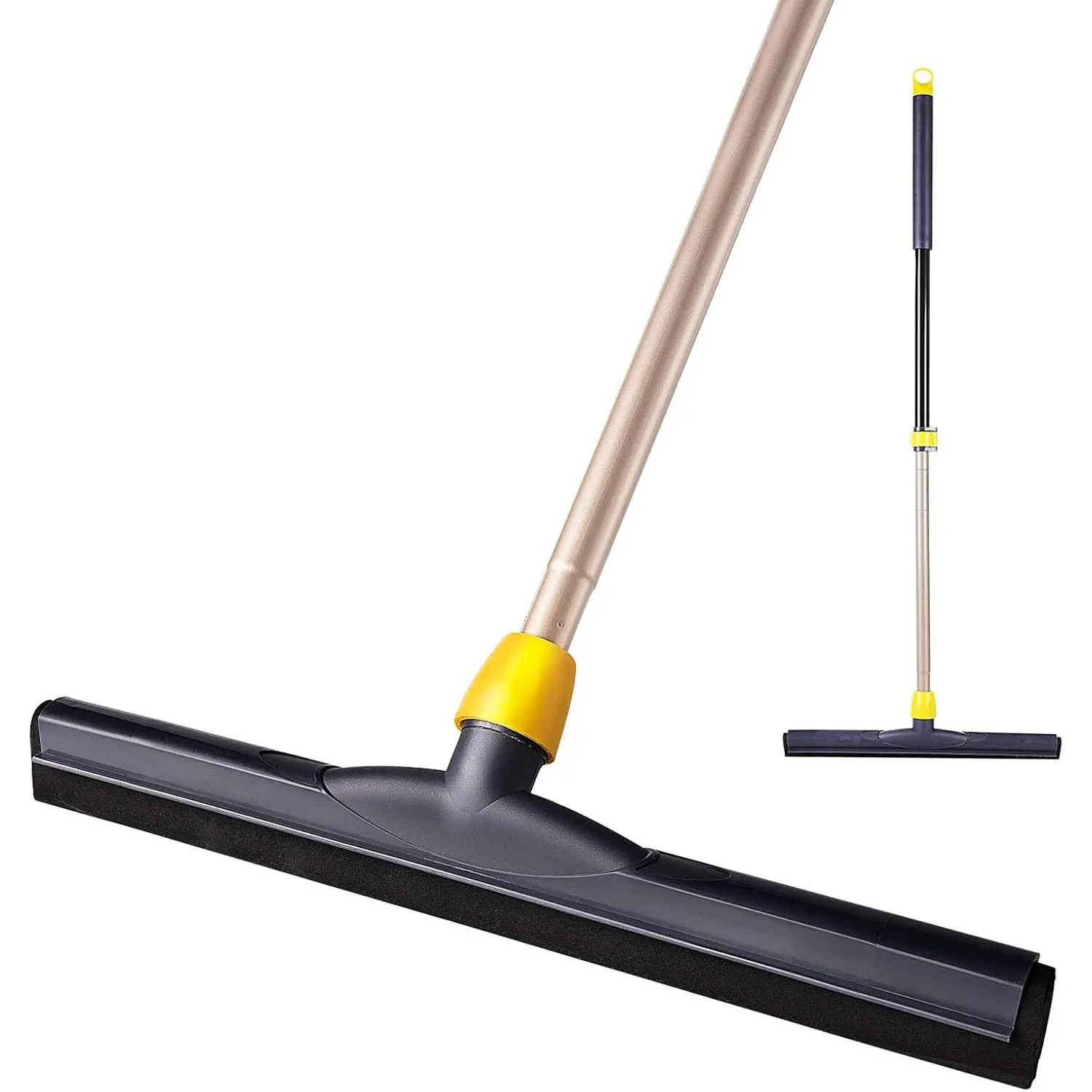 Floor  Scrubber Adjustable Telescopic Pole Heavy Duty Household Broom EVA   for Garage Courtyard Shower Bathroom Floor Marble Glass Tile Water  Cleaning
