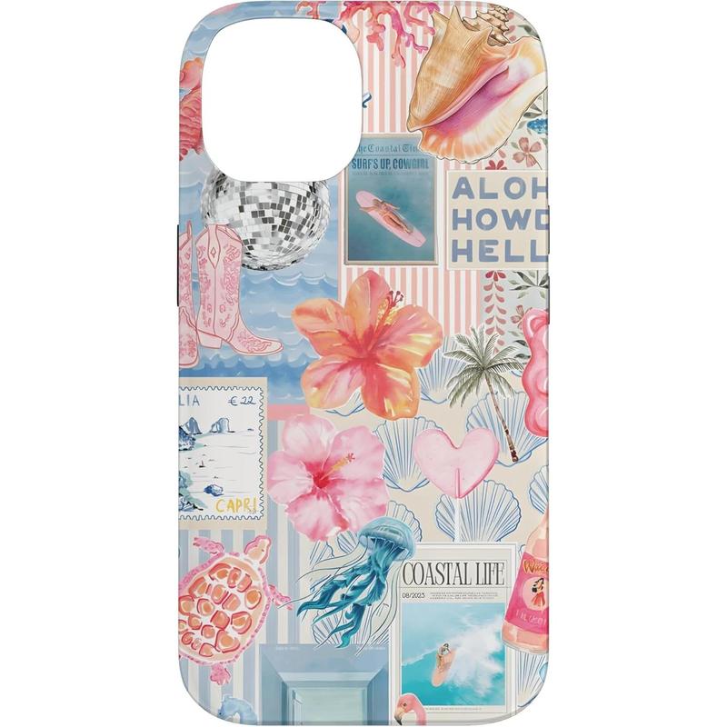 Beachy Blue Coquette Coastal Collage Preppy