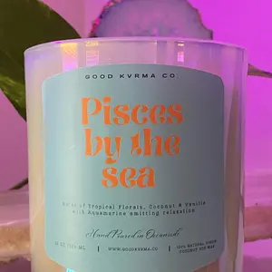100% Virgin Coconut wax blended candle - Pisces by the sea