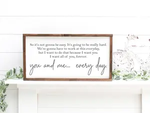 The Notebook" Inspired Wall Art - "It's Gonna Be Hard" Quote - Perfect Romantic Gift for Movie Lovers - Wall Decor No frame