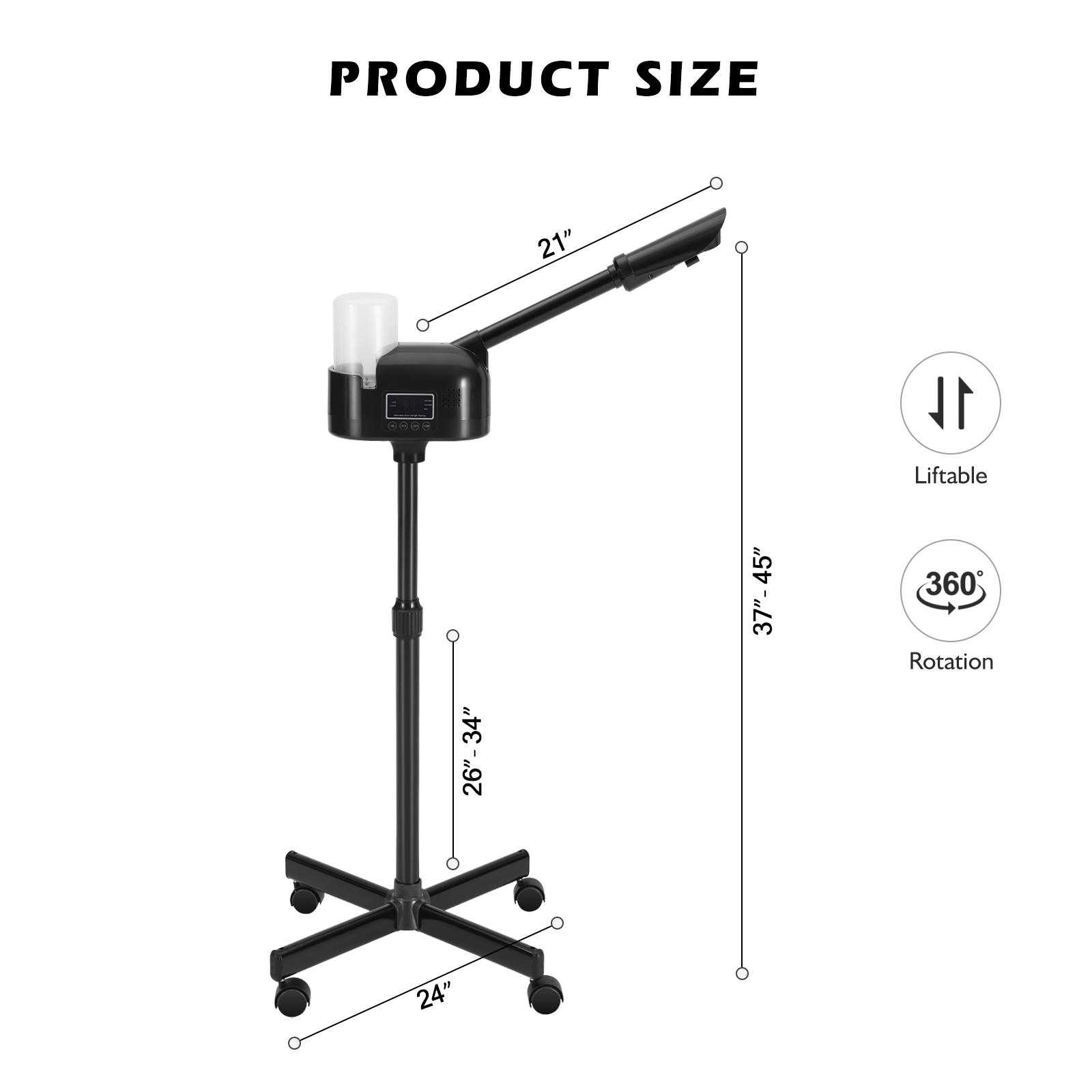 Black Facial Steamer Professional Barber Face Steamer for Shaving & Skin Care for Barbershop Salon Spa Use Versatile Tool for Grooming and Skincare Black Facial Steamer Professional Barber Face Steamer for Shaving & Skin Care for Barbershop Salon Spa Use Versatile Tool for Grooming and Skincare