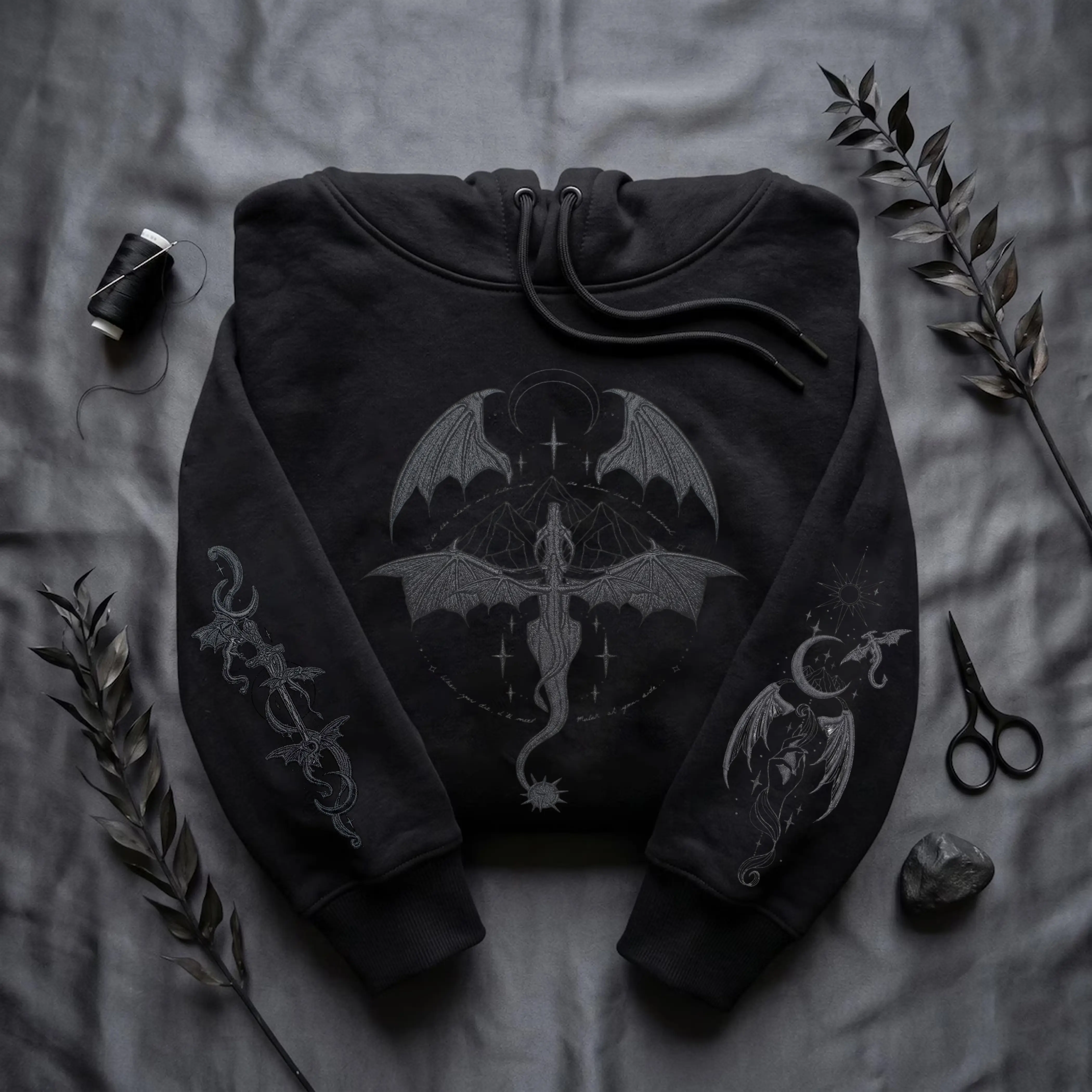Fourth Wing Hoodie, Dragon Rider Sweatshirt, Basgiath War College Embroidered Crewneck, Fantasy Bookish Gift