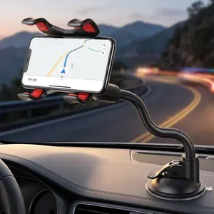Universal Car Phone Mount for All Vehicles - Anti-Slip Shockproof Base, Compatible with All Smartphone Models, Secure Dashboard & Windshield Holder for SUv truck Sedan Navigation