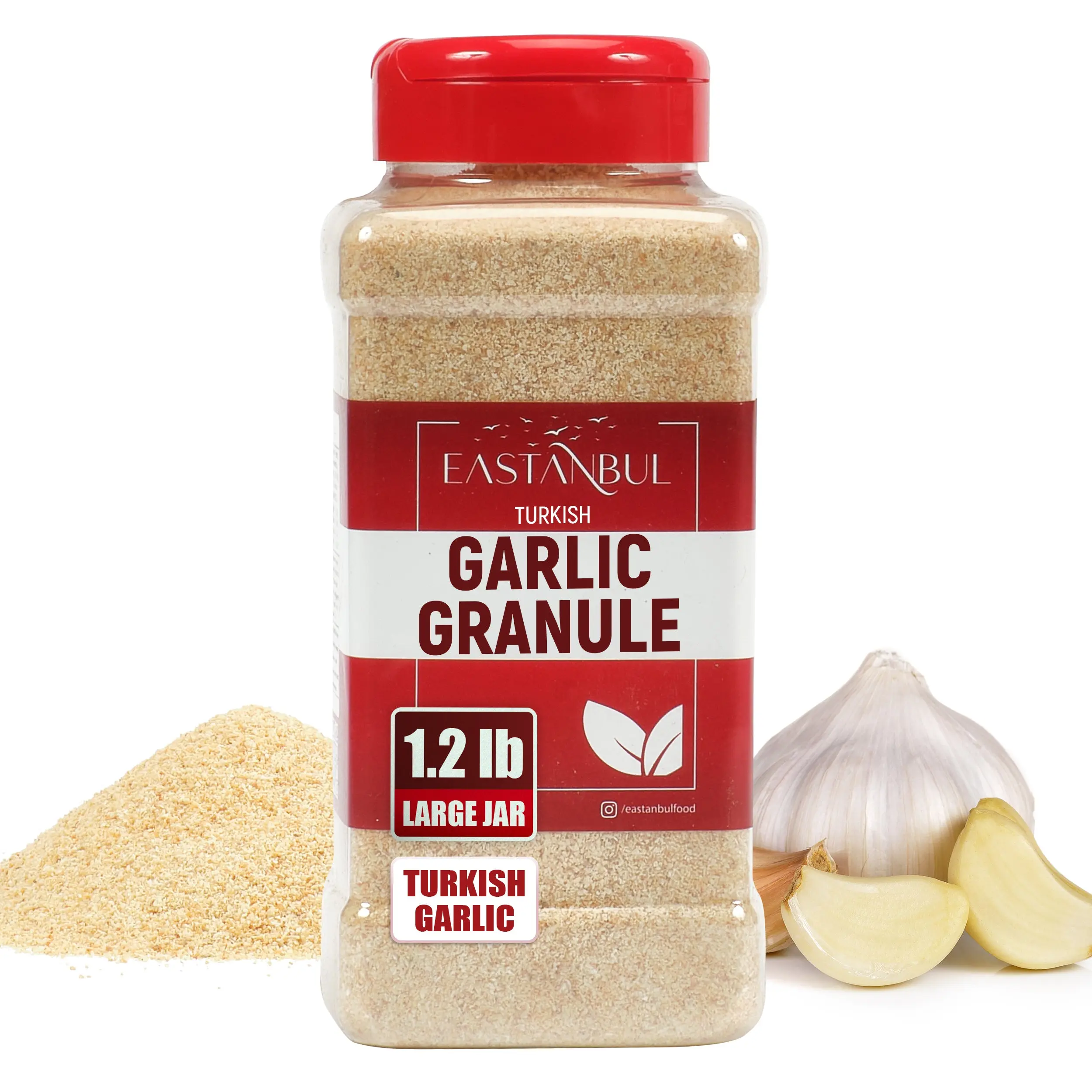 Eastanbul Granulated Garlic, Famous Turkish Garlic Granules, 1.2lb Cooking Seasoning Garlicpowder