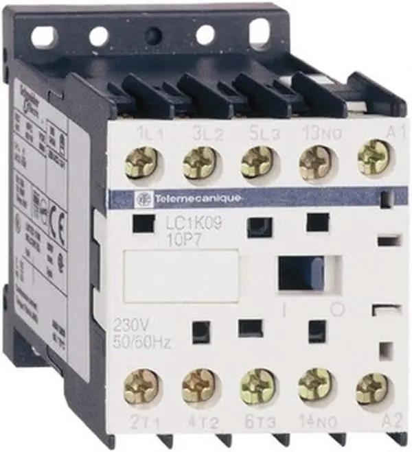 Schneider Electric 3 Pole, 200 to 208 Coil VAC at 50/60 Hz, 16 Amp at 690 VAC, 20 Amp at 440 VAC and 9 Amp at 440 VAC, IEC Contactor CSA, RoHS Compliant, UL Listed LC1K0910L7