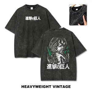 Attack on Titan Vintage Tee 90s Graphic Tees Men's t Shirts Graphic Tee t Shirts Funny Graphic Tee Good Graphic Tees Men's Graphic Tees Streetwear Outfits Men Vacation Outfits Oversized Tshirt Men