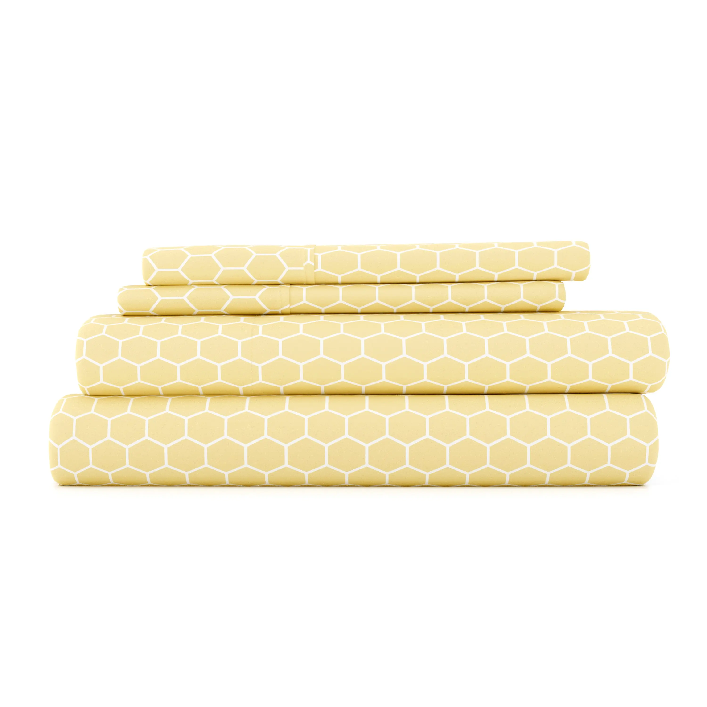 Honeycomb Pattern 4-Piece Sheet Set Honeycomb Pattern 4-Piece Sheet Set