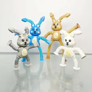 Suction Cup Rabbit Design Stress Relief Toy, 1/4pcs Colorful Suction Cup Rabbit Toy, Stress Relief Gadgets, Perfect Travel Gift for Kids, Stress Relief Decoration, Stress Relief Fidgeting