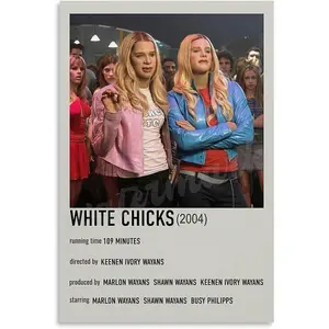 White Chicks Movie Poster ​ 2004 Comedy Film Aesthetic (5) Canvas Painting Posters And Prints Wall Art for Living Room Bedroom Decor 08x12inch(20x30cm)