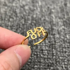 F Off Gold Ring