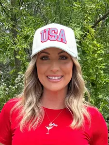 USA Flag Patch Denim Two-Tone Baseball Cap