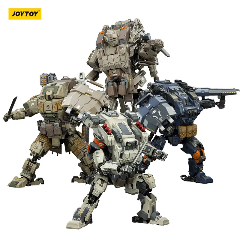 JOYTOY 1/25 Scale APOC Series Detailed Mech Squad Action Figure Set - 4-Piece Dark Source Toy, Ideal for Gifting, Suitable for 12 Years Above