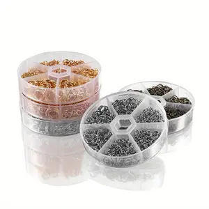 340-Piece Jewelry Making Kit, DIY Beading Accessories, Includes Iron & Zinc Alloy Lobster Clasp, Open Jump Rings, Curved Beads, Tweezers, Pliers for DIY Necklace Bracelet