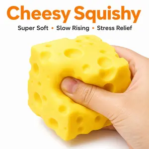 TikTok viral cheese-shaped bubble toy: A highly realistic "food" stress reliever that can effectively alleviate stress and anxiety from work or study. It makes for an excellent small holiday gift or a delightful Christmas stocking stuffer.