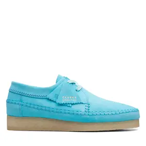 Clarks Weaver 26169444 Mens Blue Suede Oxfords & Lace Ups Casual Shoes