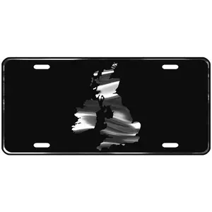 CustoMonsterDesigns United Kingdom Map Heavy Duty Aluminum License Plate