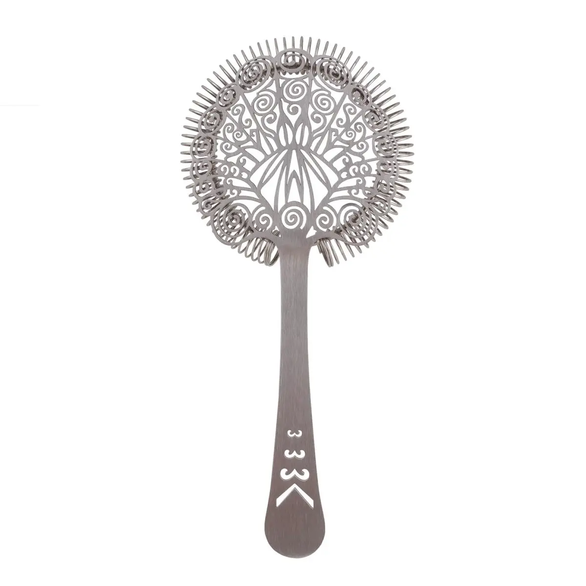 BarConic® Peacock Design Stainless Steel Bar Strainer, 3.75" Wide 8.5" Length Durable Bartending Utensil for Kitchen & Bar Use
