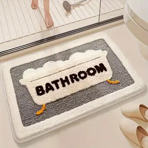 Ultra-Absorbent & Quick-Dry - Bathroom Rug - Extra Thick, Non-Slip Polyester Entryway Mat for All Seasons