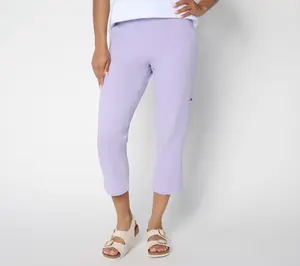 Denim & Co. Tall EasyWear French Terry Cargo Crop Pants
