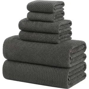 Bath Sheets 40x80 Inches Large Bath Towels Set of 6 Soft Absorbent Quick Dry Luxury Microfiber Shower Towels for -Charcoal Gray,6 Pack