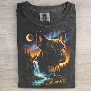 French Bulldog Galaxy T-shirt, Vintage 90s Dog Meme Graphic Tee, Animal Lover Gift, Unisex Fit Design, Gift for Men and Women