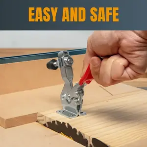 Piece-mounted heavy-duty red elbow clamp | Adjustable quick release, industrial-grade metal, precision woodworking safety clamping tool with tip design