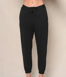 Softest Fleece Sweatpants With Pockets in Black
