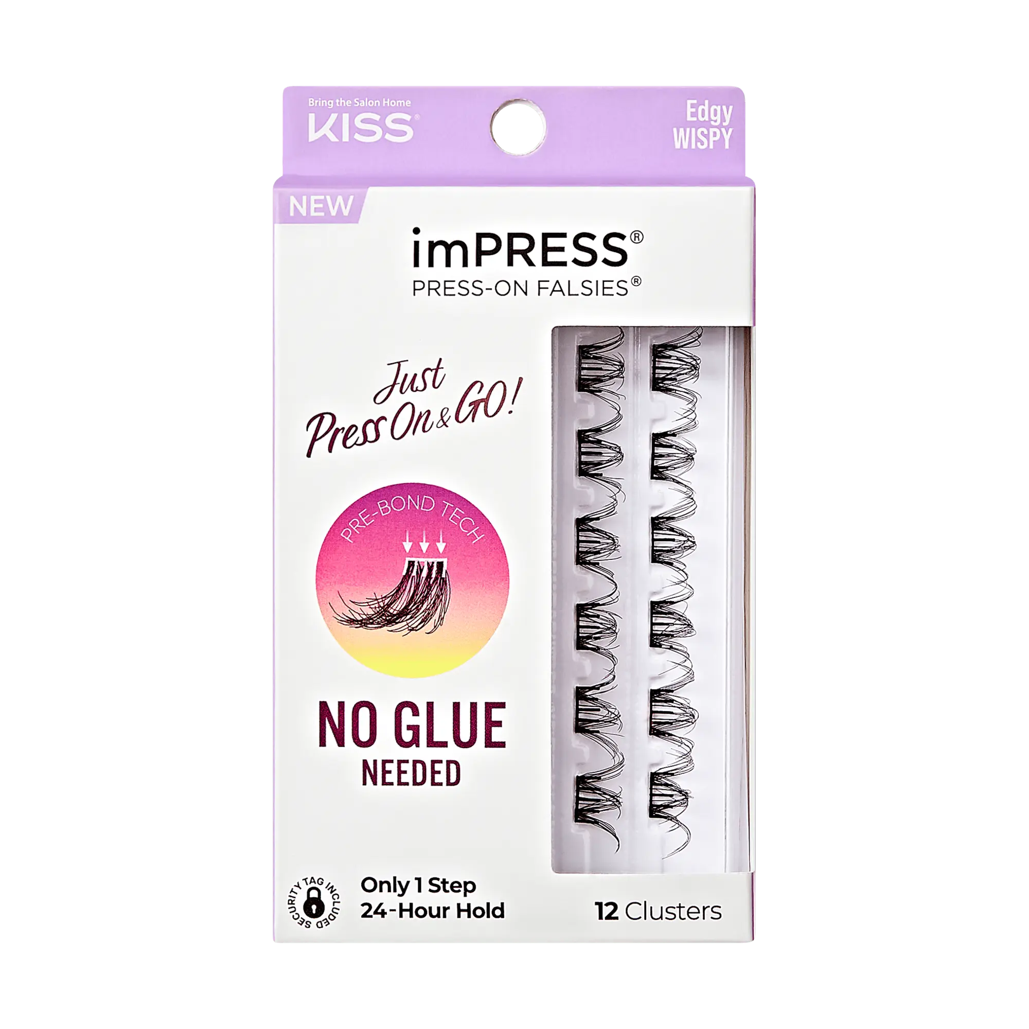 Impress Falsies Pre-Glued False Eyelashes Minipack - Edgy | 12 Lash Clusters, 14mm-16mm Impress Falsies Pre-Glued False Eyelashes Minipack - Edgy | 12 Lash Clusters, 14mm-16mm