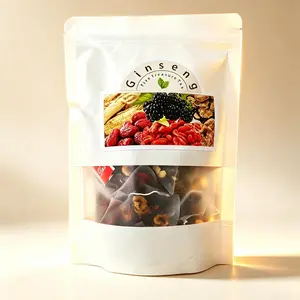 Kidney Tea Formula Ginseng Five Treasure Tea - 20 Bags Combination Scented Tea Five Treasure Tea Men's Kidney Tea Health Tea Herbal Formula Red Date Goji Berry Tea