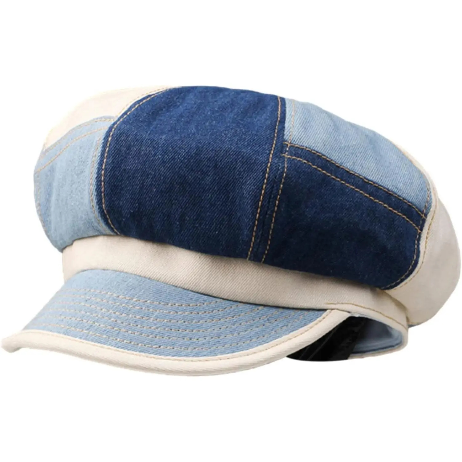 Women's Breathable Vintage Cotton Blend Newsboy Cap - Flat Ivy Cabbie Hat, Classic Painter Hat, Casual Fashion Accessory (58-59cm)