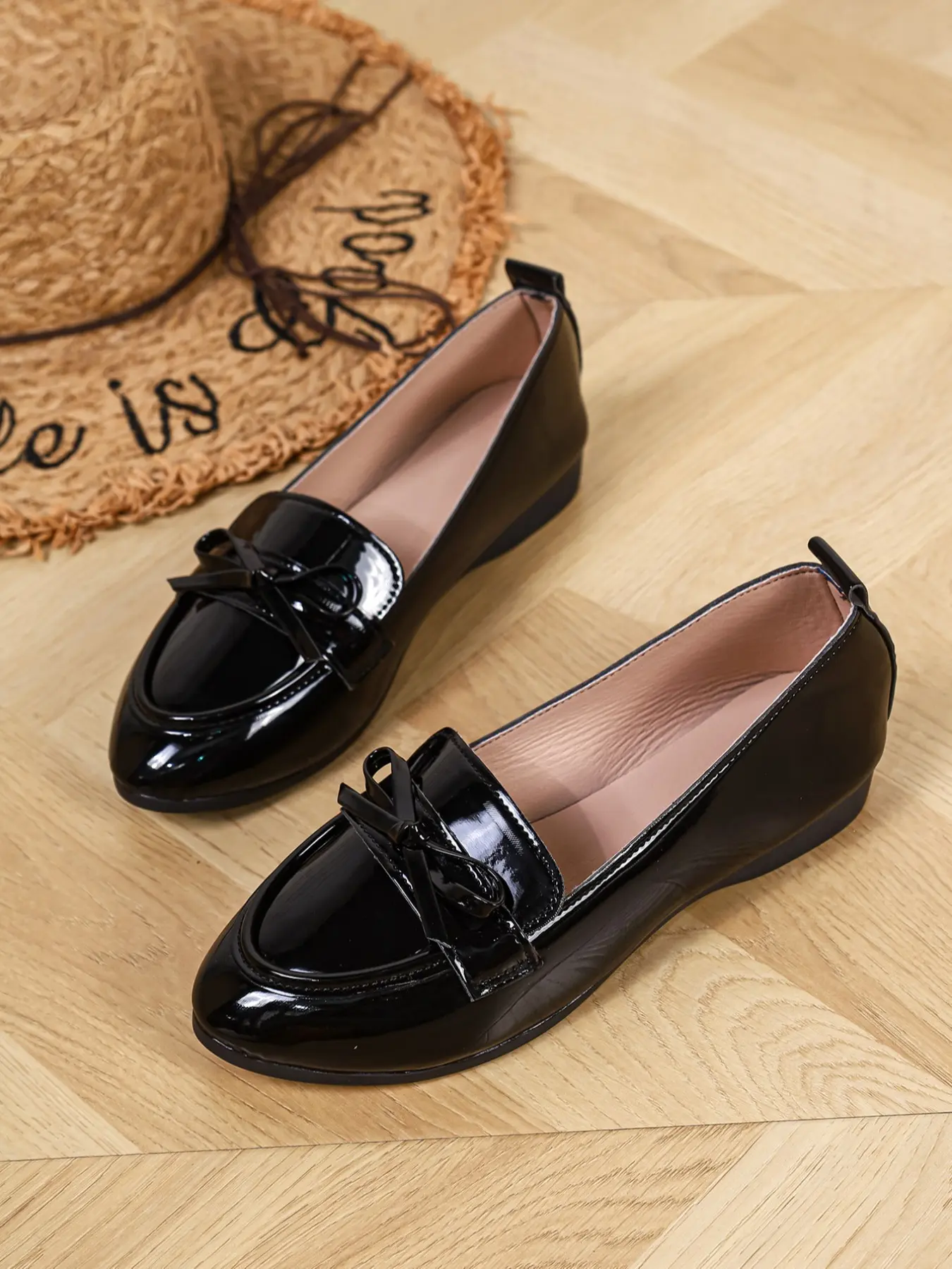 Women's Comfortable Soft Flat Round-Toe Rubber Shoes with Bow, Stylish  Office Ballet Slip-Ons, Perfect Dress Shoes for Smart Casual Wear - TikTok  Shop