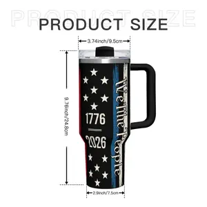 40oz "We The People 1776" American Flag Tumbler - Ultra Cold Hydration for Gym & Outdoor - Keeps Ice 24+ Hours for Iced Coffee & Juice - Patriotic Easter Gift - Max Ice Retention Cup