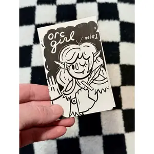 Orc Girl 6 page mini zine, 3x2 nches